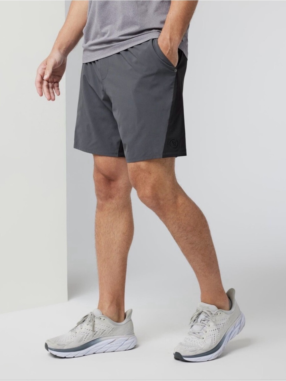Vuori Men’s Chromatic Kore Shorts in Dark Pewter Grey, Size XL
